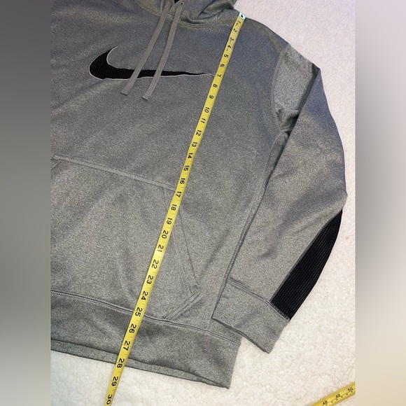 Nike Therma-Fit Pullover Hoodie Gray Black Men’s Sweatshirt Large - Picture 5 of 7